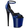 Pleaser - FLAMINGO884 Sandale à bride à la cheville, Pole dance chaussures - Bleu foncé/Noir Product image